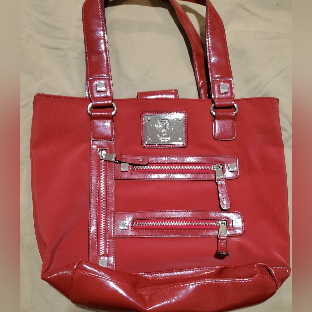 Tignanello Red Tote Bag
